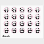 Kawaii panda ronde sticker (Vel)