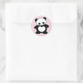 Kawaii panda ronde sticker (Tas)