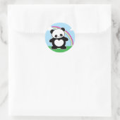 Kawaii panda ronde sticker (Tas)