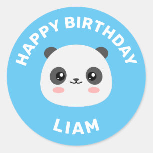 Kawaii Panda Ronde Sticker