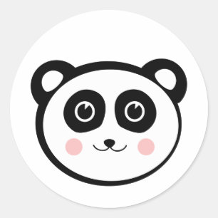 Kawaii Panda Ronde Sticker