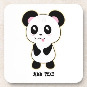 Kawaii Panda schattig Bier Onderzetter