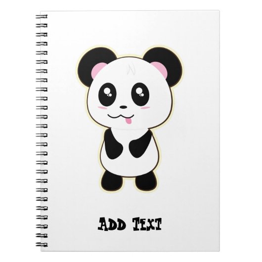 Kawaii Panda schattig Notitieboek (Voorkant)