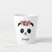 Kawaii panda schattige, gepersonaliseerde latte mo latte mok (Voorkant)