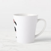 Kawaii panda schattige, gepersonaliseerde latte mo mok (Rechts)