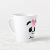 Kawaii panda schattige persoonlijke latte mok (Linkerhoek)