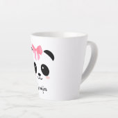 Kawaii panda schattige persoonlijke latte mok (Rechterhoek)