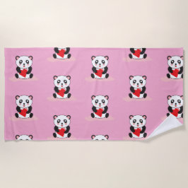Kawaii panda strandhanddoek voor kinderen strandlaken