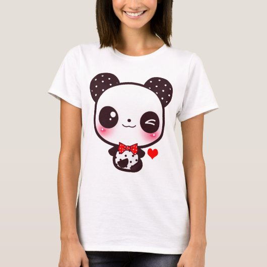 Kawaii panda t-shirt (Voorkant)