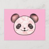 Kawaii Panda tekening in roze Briefkaart (Voorkant)