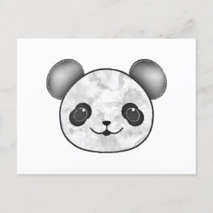Kawaii Panda tekening in zwart en wit Briefkaart