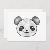 Kawaii Panda tekening in zwart en wit Briefkaart (Voorkant / Achterkant)