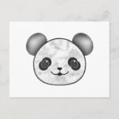 Kawaii Panda tekening in zwart en wit Briefkaart (Voorkant)