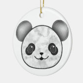 Kawaii Panda tekening in zwart en wit Keramisch Ornament (Links)