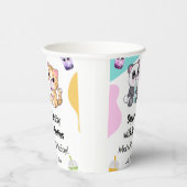 Kawaii Panda & Tiger Bubble Tea Kinderen Verjaarda Papieren Bekers (Rechts)