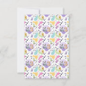 Kawaii Panda & Tijger Bubble Tea Kinderen Verjaard Bedankkaart (Achterkant)