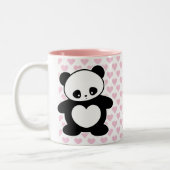 Kawaii panda tweekleurige koffiemok (Links)