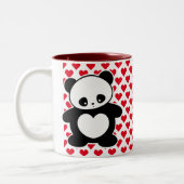Kawaii panda tweekleurige koffiemok (Links)
