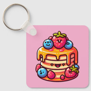 Kawaii Pannenkoek Ontbijt Schattigee Food Design Sleutelhanger