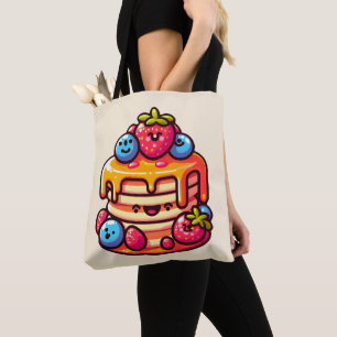 Kawaii Pannenkoek Ontbijt Schattigee Food Design Tote Bag
