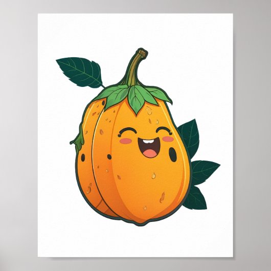 Kawaii Papaya Poster (Voorkant)