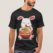 Kawaii Pasen Bunny Ramen Noodles Japanse Pasen T-shirt (Voorkant)