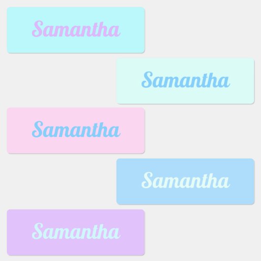 Kawaii Pastel Aesthetische Kleur Paletnaamlabels Labels (Groep)
