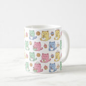 Kawaii Pastel Baking Cats Pattern Coffee Mug Koffiemok (Voorkant rechts)