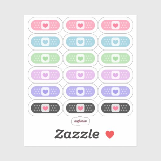Kawaii Pastel Band Aid Sticker (Vel)