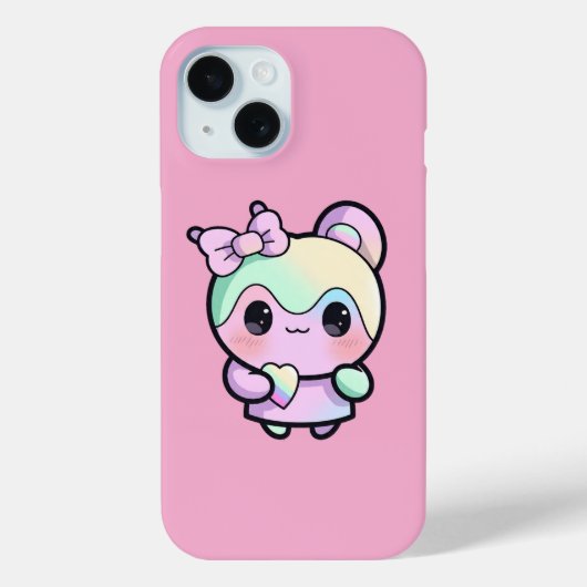 Kawaii Pastel Beer Schattige esthetisch dier Case-Mate iPhone Case (Achterkant)