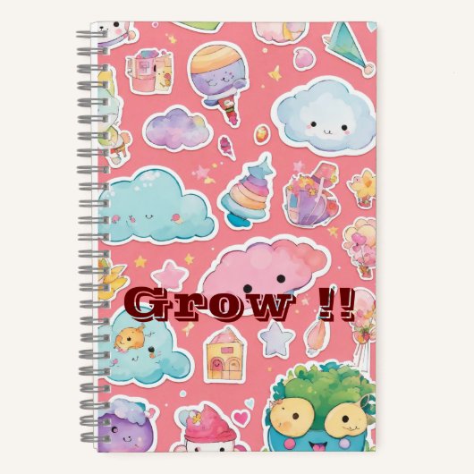"Kawaii Pastel Bliss: Spiraal Notebook  Notitieboek (Voorkant)