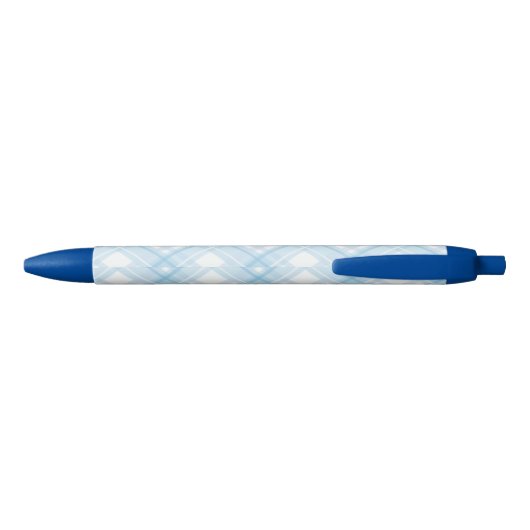 Kawaii Pastel Blue Plaid Pen (Achterkant)