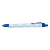 Kawaii Pastel Blue Plaid Pen (Bovenkant)
