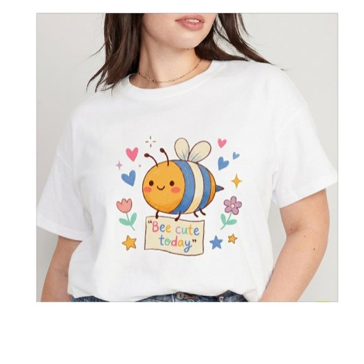  Kawaii Pastel Bumblebee  with "Bee Cute Today T-shirt