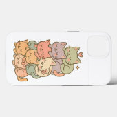 Kawaii Pastel Cat Stack Sleepy Sticker Case-Mate iPhone Case (Achterkant (horizontaal))