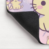 Kawaii Pastel Cat with Pancakes Pattern Mouse Pad Muismat (Hoek)