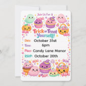 Kawaii Pastel Chibi Geest Halloween Kaart (Voorkant)