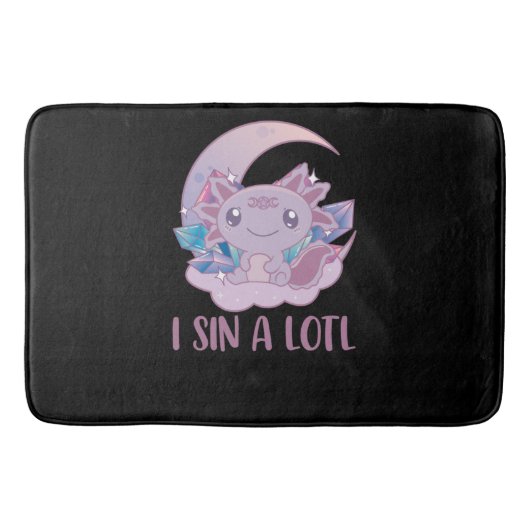 Kawaii Pastel Colors Gothic Cute Gothic Axolotl Badmat (Voorkant)