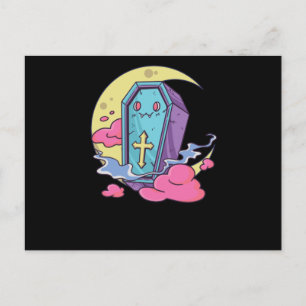 Kawaii Pastel Colors Gothic Cute Gothic Coffin Briefkaart