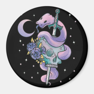 Kawaii Pastel Colors Gothic Cute Gothic Snake Magn Magneet