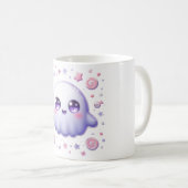 Kawaii Pastel Ghost Mok - Schattigee Halloween Cup (Voorkant rechts)