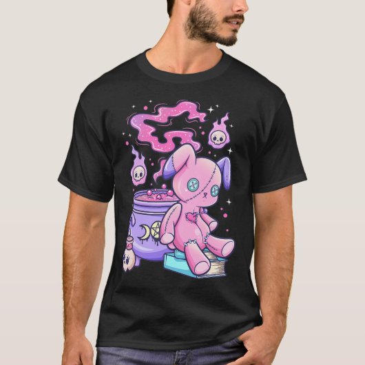 Kawaii Pastel Goth Cute Creepy Witchy Bear Shirt (Voorkant)