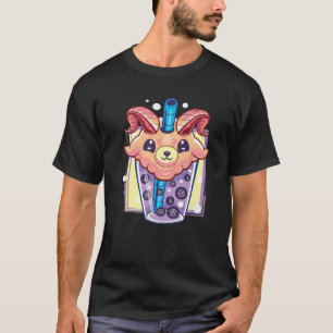 Kawaii Pastel Gothic Creepy Baphomet Boba Bubble T T-shirt