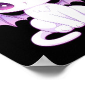 Kawaii Pastel Gothic Creepy Schattige Witchy Demon Poster (Hoek)