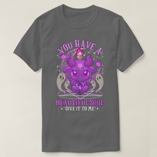 Kawaii Pastel Gothic Cute Baby Goat Baphomet Funny T-shirt (Design voorkant)