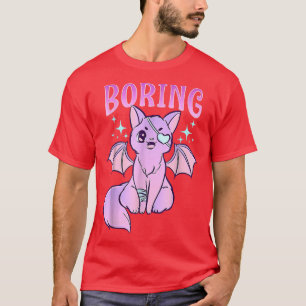 Kawaii Pastel Gothic Cute Creepy Bat Cat Anime The T-shirt