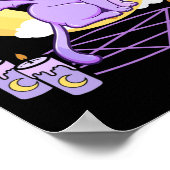 Kawaii Pastel Gothic Cute Creepy Black Cat Poster (Hoek)