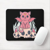 Kawaii Pastel Gothic Cute Creepy Demon Cat and Sku Muismat (Met muis)