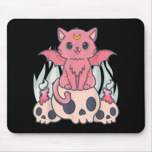 Kawaii Pastel Gothic Cute Creepy Demon Cat and Sku Muismat