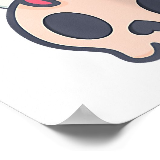 Kawaii Pastel Gothic Cute Creepy Demon Cat and Sku Poster (Hoek)